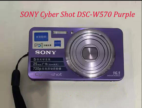 SONY Cyber-shot DSC-W570 パープル Sony Cyber-Shot DSC-W570 16.1MP Digital Camera w/5x Zoom