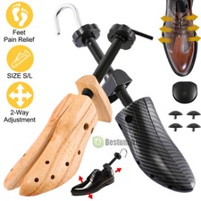 2-way Plastic/ Wooden Adjustable Shoe Stretcher Expander for Men Women Size 5-13