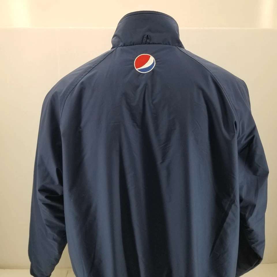 Chaqueta De Colección Pepsi Cola Aramark Para Hombre Azul Bombardero Empleado Abrigo Talla XL Foto 4 de 4