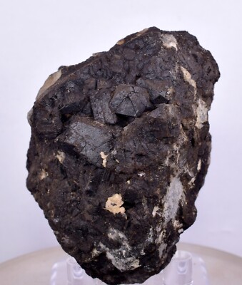 5.7cms ALABANDITE CRYSTALS PERU GEM UCHUCHACCUA MINE MINERAL SPECIMEN HB157