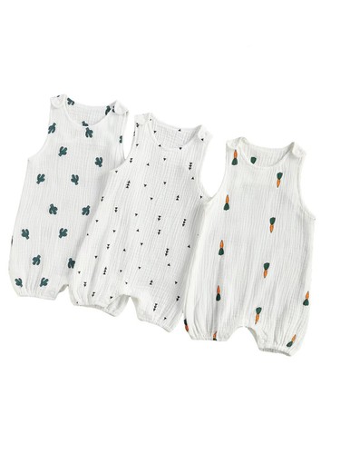 Newborn Baby Sleeveless Print Romper – Stylish Kids Romper for Boys & Girls