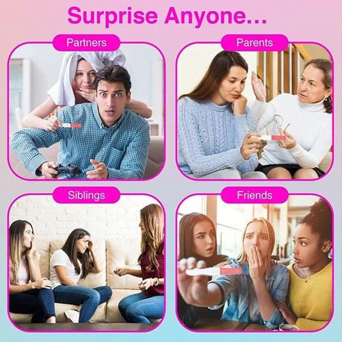 2Pcs Fake Positive Test Kit Prank HCG Rapid Test for April Fools' Joke Toy NEW - Picture 4 of 9
