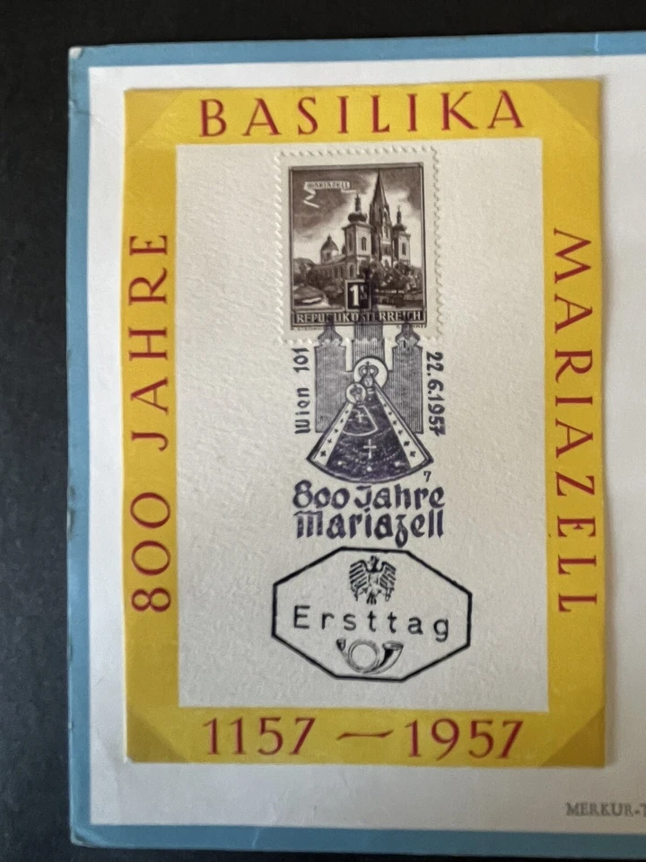 AUSTRIA  1957 - 800 Years Basilika Mariazell - FDI CARD - Very Nice! - Image 2 of 4