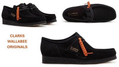 Clarks Originals Wallabee Lo Black Suede 26155519 | eBay