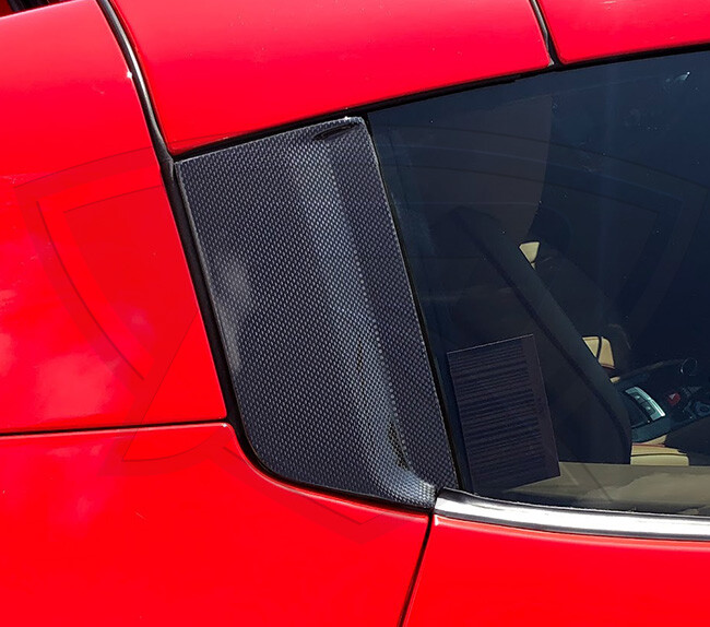 Ferrari 458 Spider Carbon Fiber Exterior B Pillar Covers