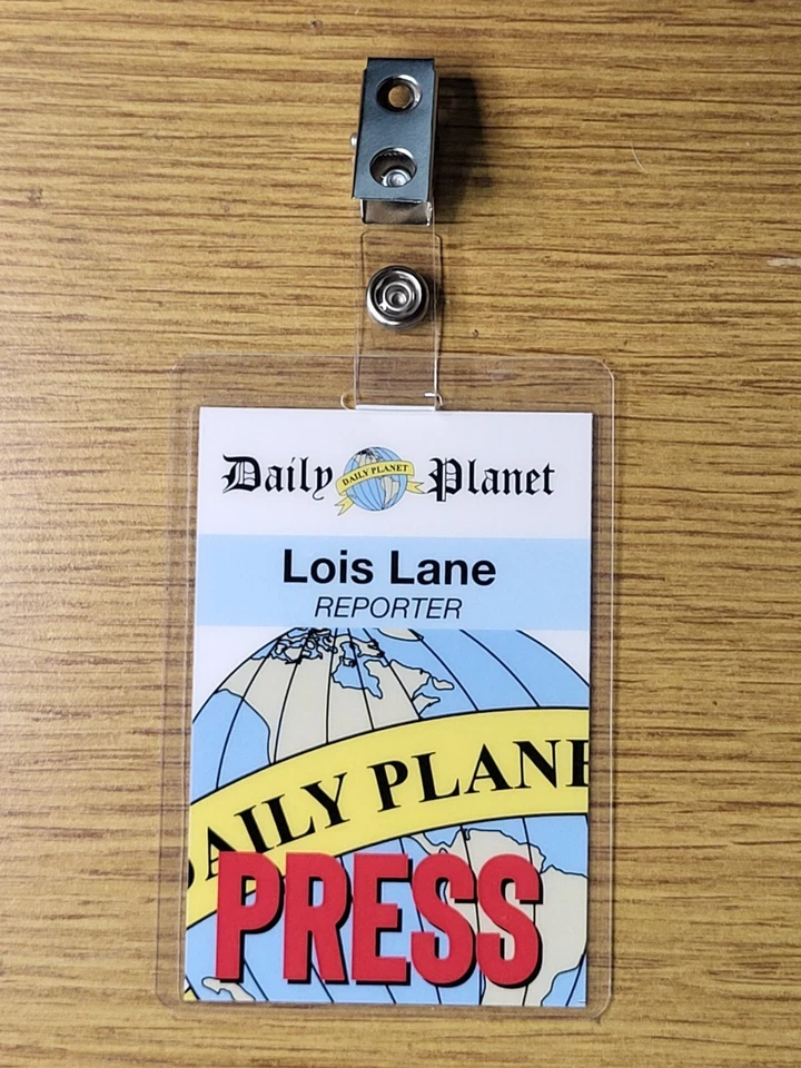 Идентификационный значок Супермена Смолвиля — ежедневная планета Лоис Лейн, репортер, косплей - Изображение 2 из 2