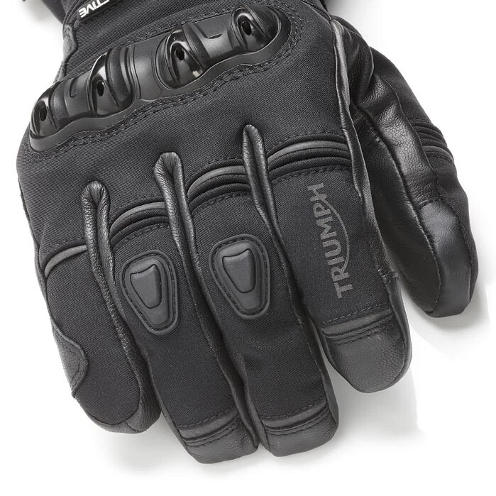 Triumph Forss Black CE Certified Waterproof TriTech Motorcycle Gloves NEW - Image 3 of 4