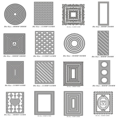 Rahmen Hintergrund Metall Cutting Dies Scrapbooking Papierkarte Stanzschablonen