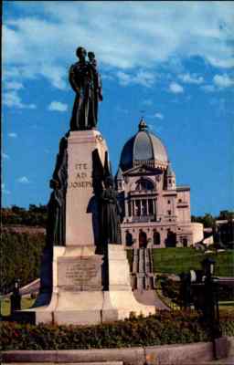 Postcard KANADA Canada ~1970 MONTREAL Québec Statue of St. Joseph Oratory color