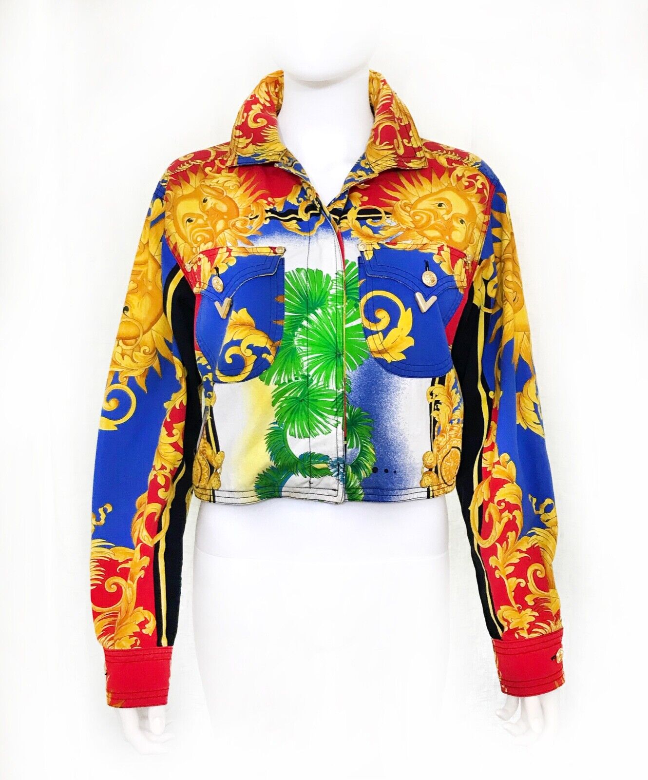 Versace 90s Cropped Neon Jacket