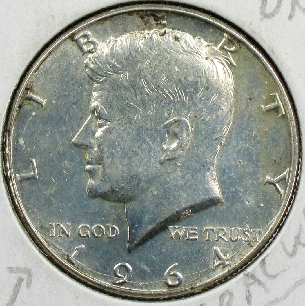 1964 Kennedy Silver Half Dollar - Error Coin - Major Die Crack | eBay