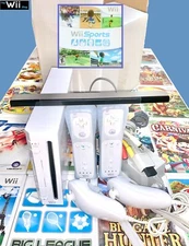 Nintendo Wii Console Complete System Bundle w/ Wii Sports