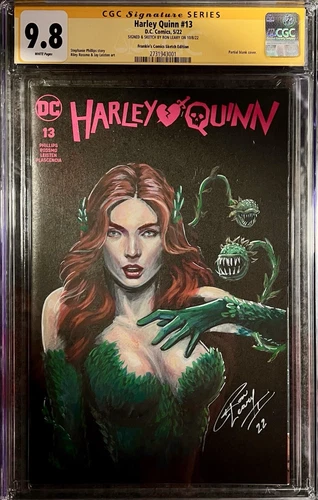 Harley Quinn # 13 - Signed & Sketch by Ron Leary CGC Graded 9.8