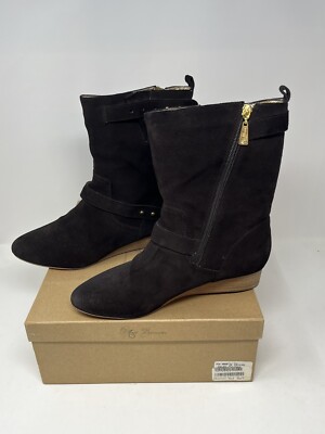 Matt Bernson Boots Womens 9 Black Tundra Shearling Buckle Cap Toe Used GH