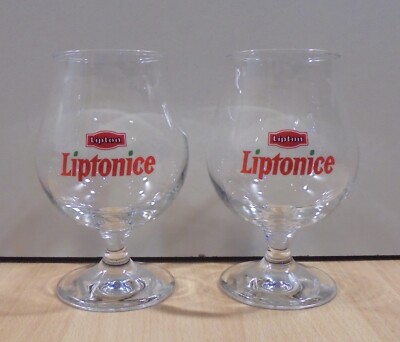 LIPTON ICE TEA ADVERTISIGN SET OF TWO GLASSES