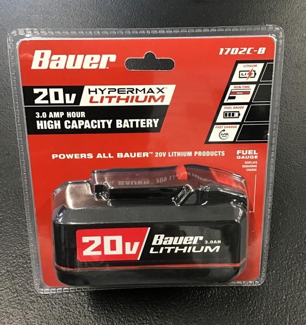 Bauer 1702C-B 20V 3.0Ah HyperMax Lithium Battery for sale online | eBay