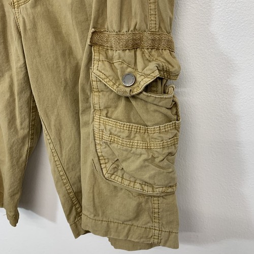 Brooklyn Laundry Cargo Shorts Uomo Taglia 32 Marrone Tasche a Scatto 100% Cotone Leggero - Foto 3 di 10