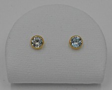 Blautopas Ohrstecker 14 Kt. Gelbgold Ohrring 585 Gold Neu Nr. 1699♦️