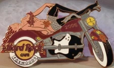 Hard Rock Cafe FOXWOODS 2006 Sexy Autumn Bike Girl Motorcycle PIN - HRC #35253