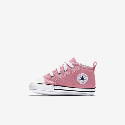 camuflaje charla Almuerzo Converse New Born Crib Booties Boys Girls Whie Leather First Star Baby Shoes  | eBay