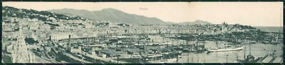 Genoa City Port with Boats Stengel 11434 Triple Postcard RT4558