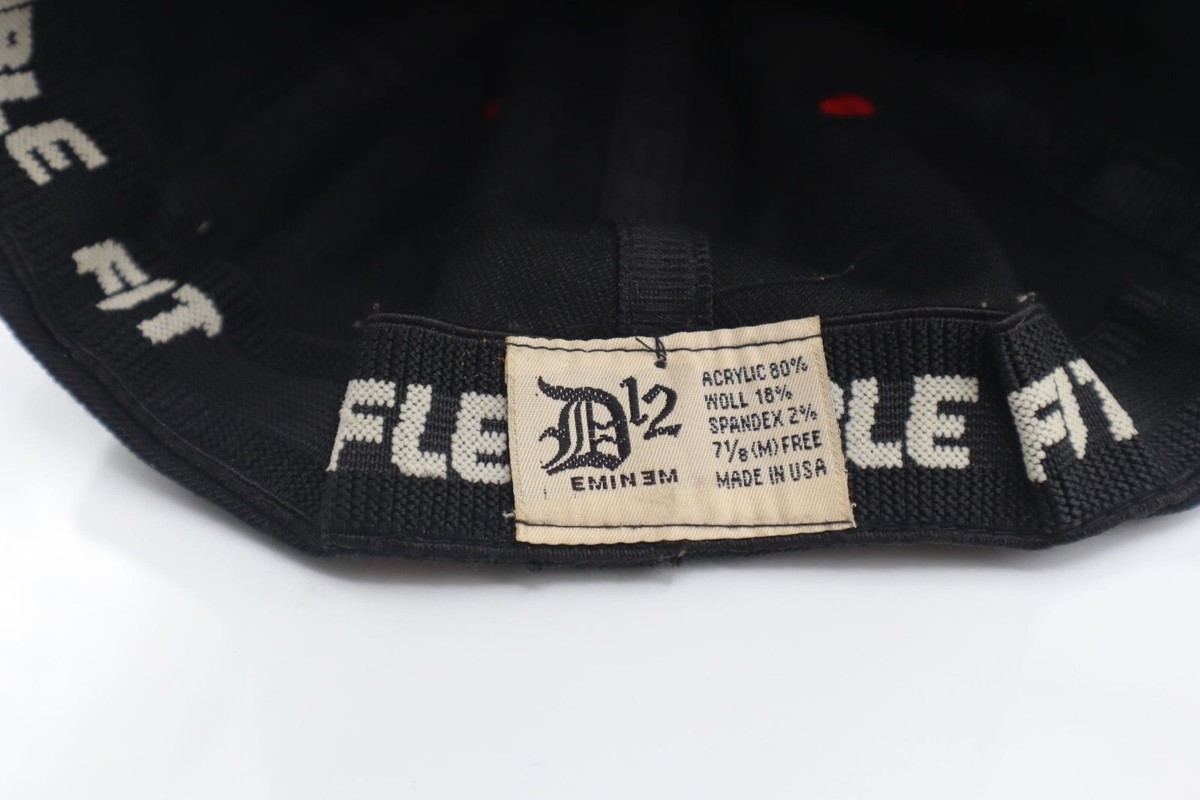 Vintage Eminem D12 Black & Red Baseball Cap Medium Flexible Fit | eBay
