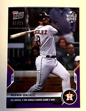 MARWIN GONZALEZ 2021 TOPPS NOW BASEBALL PURPLE 1034 #02/25 ASTROS  WORLD SERIES