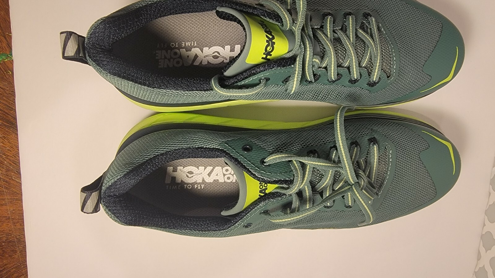 Men Hoka One One Challenger ATA 4 Green Volt Shoes Size 8.5 New without box G image 7