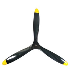 3 Blade 14x8inch Black Yellow CW Beech Wooden Propeller for RC Airplane