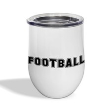 Stainless-Steel Wine Cup with Lid Football Sport Euro Cup Wine Tumbler Glass