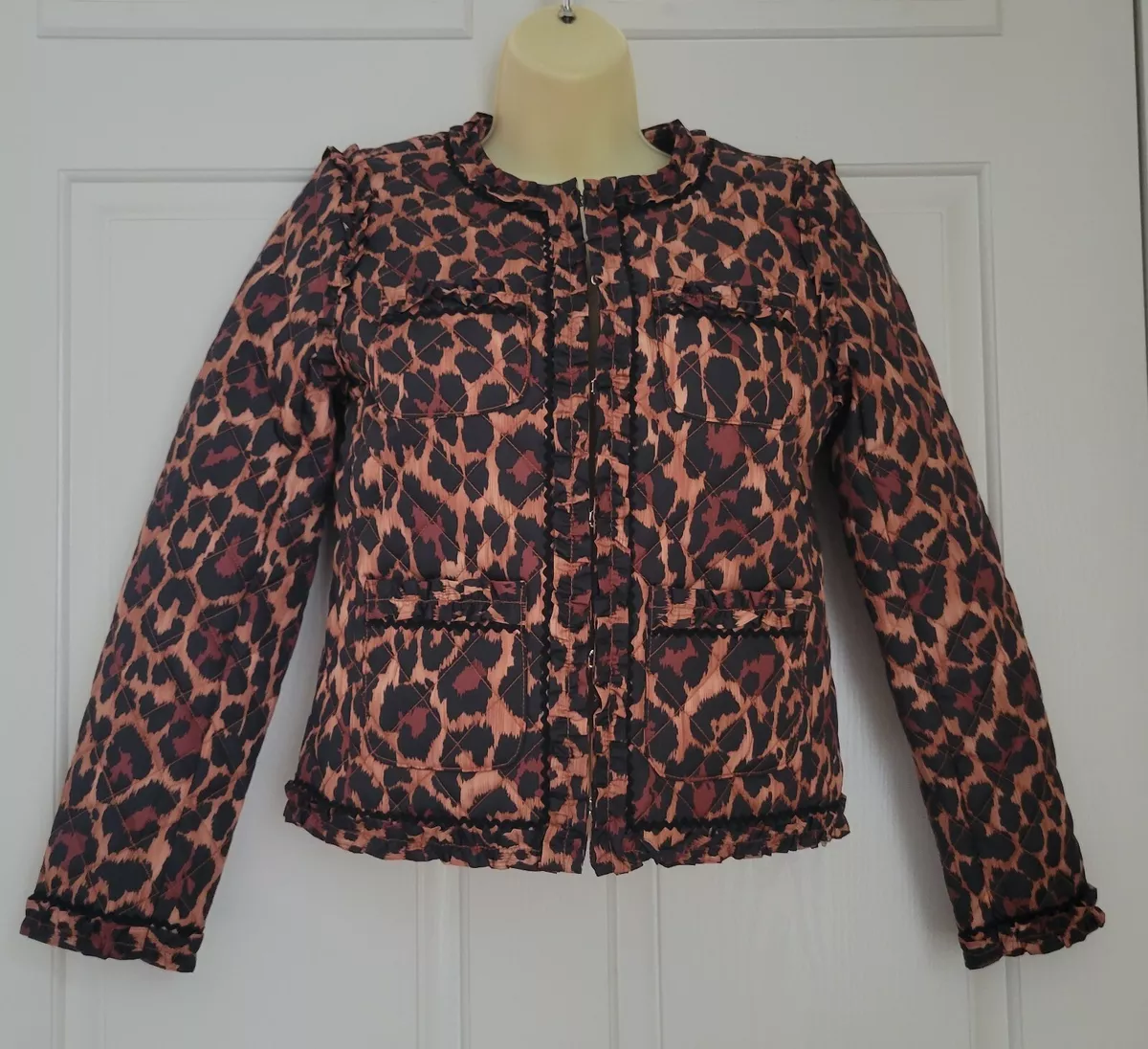 J crew hotsell leopard jacket