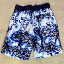 Gymboree Shorts Swim Trunks Blue Boys Size 6 Children Palm Trees