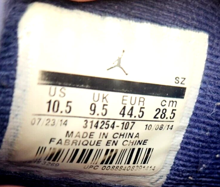 Nike Air Jordan 4 Retro Columbia Legend Azul 314254-107 Hombres Talla 10.5 Zapatos Foto 3 de 4