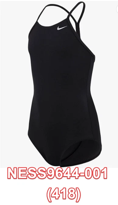 Nike swim black racerback one piece sale