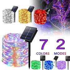 Fairy Lights Solar Outdoor Waterproof String Garden Decor 100/200LED Copper Wire