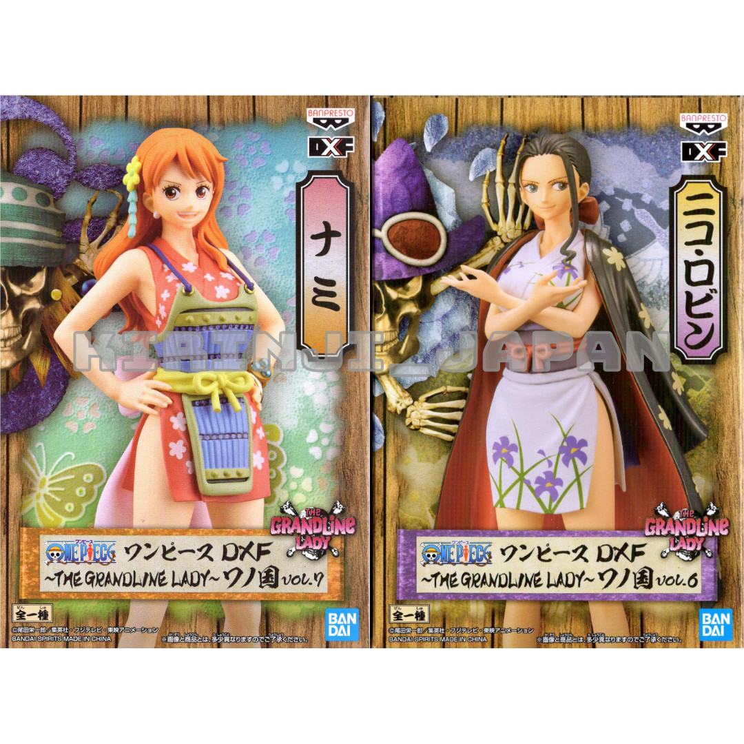 One Piece Nico Robin Nami Figure Set of 2 DXF THE GRANDLINE LADY