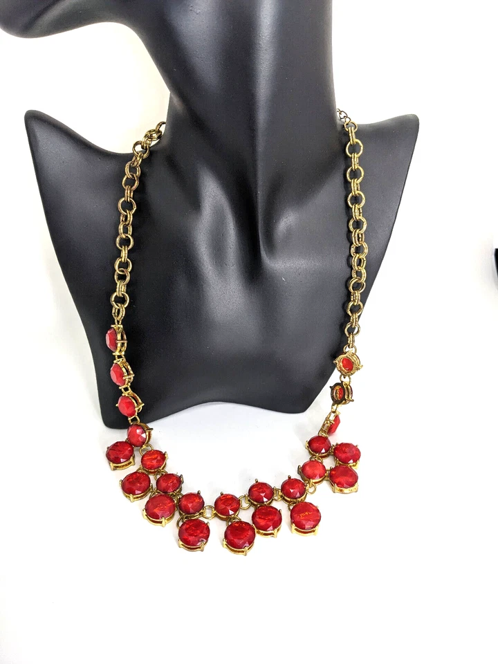 Impresionante collar John Wind rojo opalescente firmado Foto 4 de 4