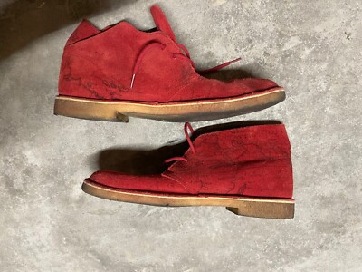 SS13 Supreme Clarks Desert Map RedSuede Boot Chukka Boots 65938