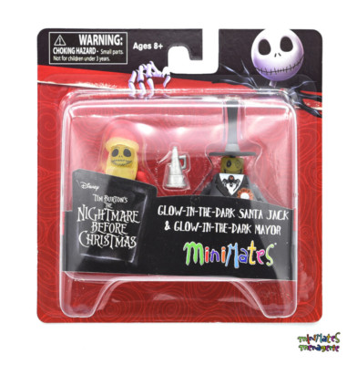 Nightmare Before Christmas Minimates Series 5 Glow-in-Dark Santa Jack & Mayor