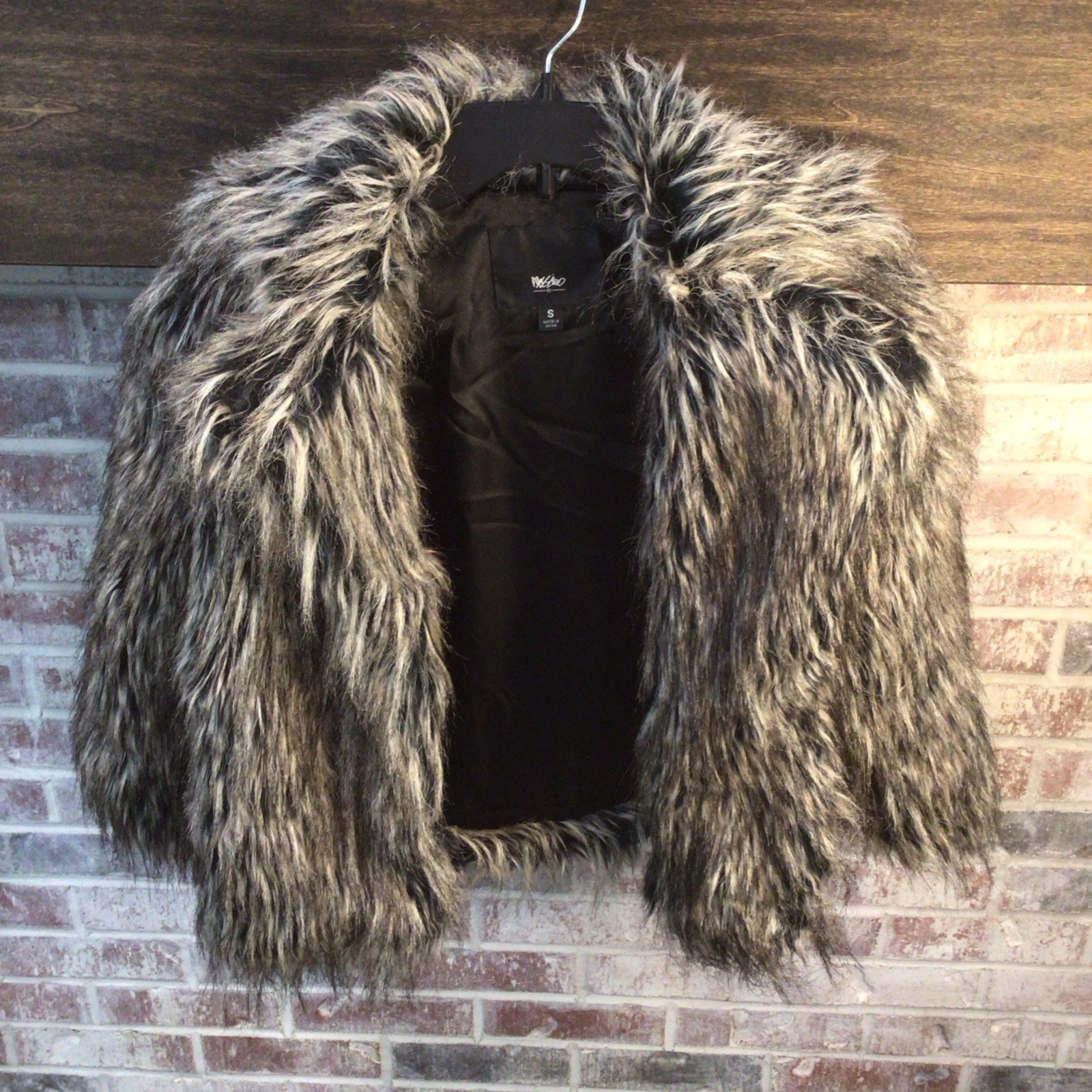 VETEMENTS Mossimo Cappotto Invernale Donna Ecopelliccia Marrone Marrone Maniche 3 4 Tasche Piccolo