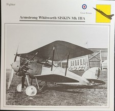 Armstrong Whitworth Picture Original Vintage Aircraft Collector Card