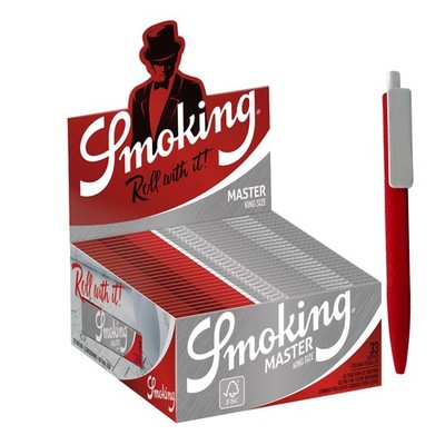 Smoking King Size Master Box 50 Hefte Zigarettenpapier + Smoking Kugelschreiber