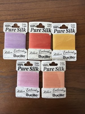 Bucilla 100% Pure Silk Ribbon Embroidery 3yd 4mm