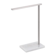 Standing Towel Rack Brushed Nickel 1-Tier Towel Bar for Bathroom Vanity Count...