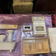 Mayberry Street Miniatures Bathroom Set And Full Kitchen Set.