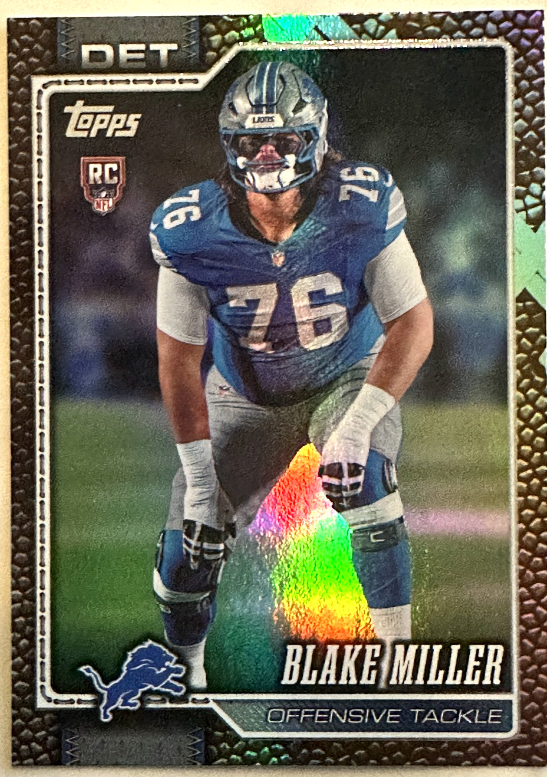 2026 Topps Flagship Football Blake Miller Rookie Pig Skin Rainbow No. 380