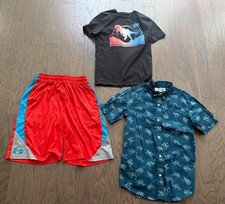 Boys kids clothes lot sz XL Under Armour GAP shorts shirts button octopus Dino