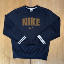 Nike Spell Out Felpa Maglione Uomo Nero Cotone