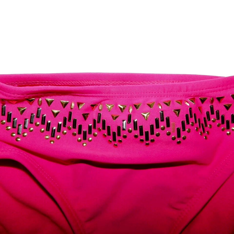 Bikini Traje de Baño 2 Piezas Jrs Talla M Oro Rosa Adornado Sujetador Integrado Bongo Foto 3 de 4