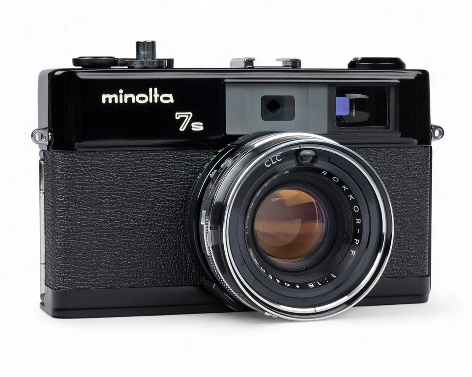 [RARO] Cámara telémetro Minolta Hi-Matic 7s NEGRA 45mm f1.8 + Caja + Estuche Foto 2 de 4